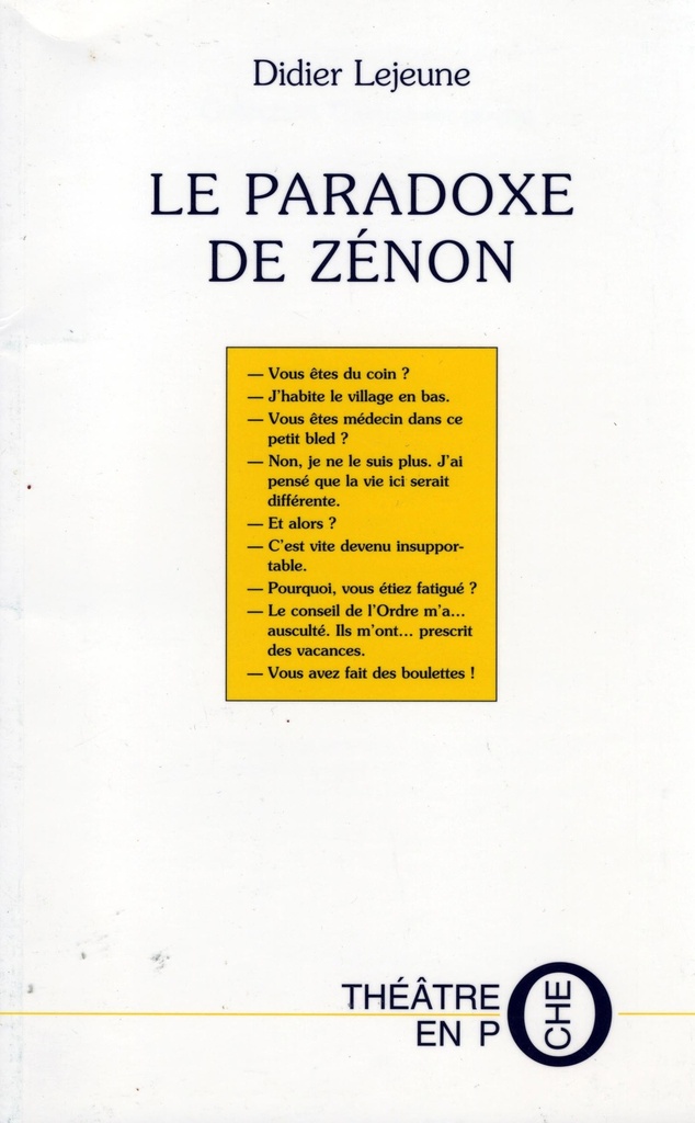 [9782845230316] LE PARADOXE DE ZENON