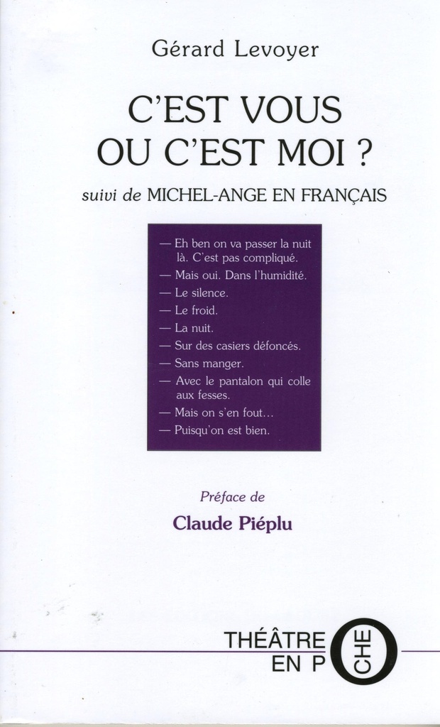 [9782845230651] C'EST VOUS OU C'EST MOI ?