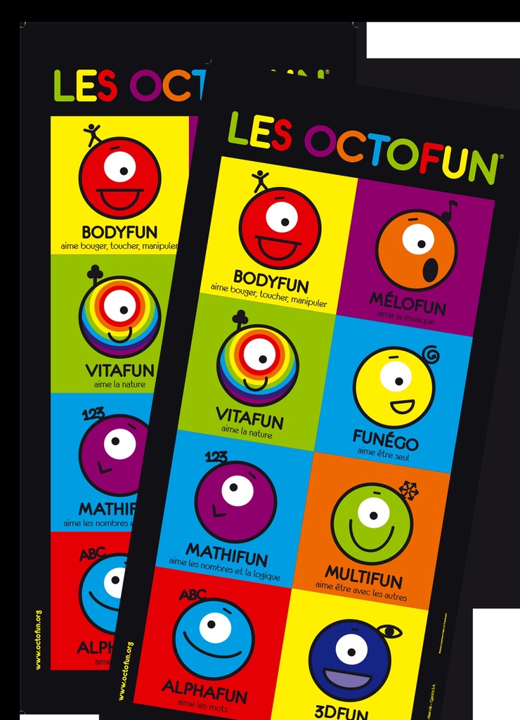 [9789995988678] Les Octofun - Pack de 5 posters