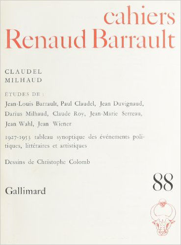 [9782070290666] Cahiers Renaud Barrault