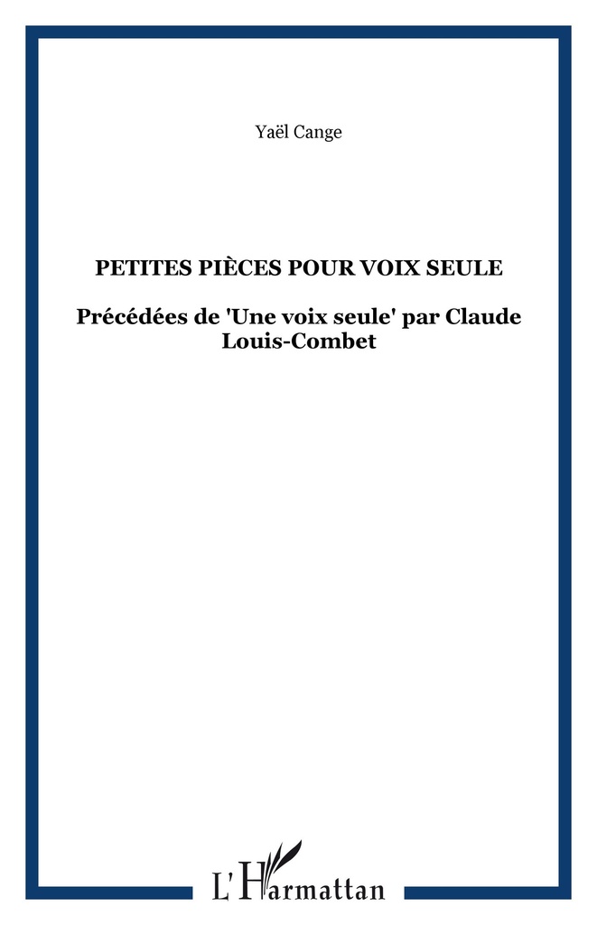 [9782296042643] Petites pièces pour voix seule