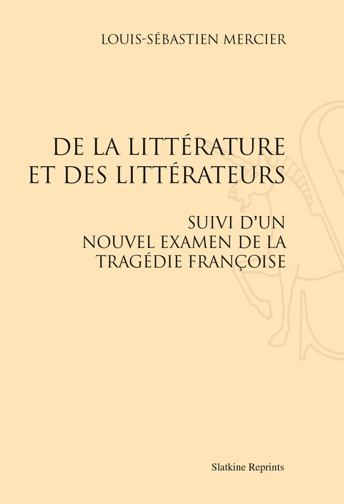 [9782051026239] De la littérature et des littérateurs (1778)