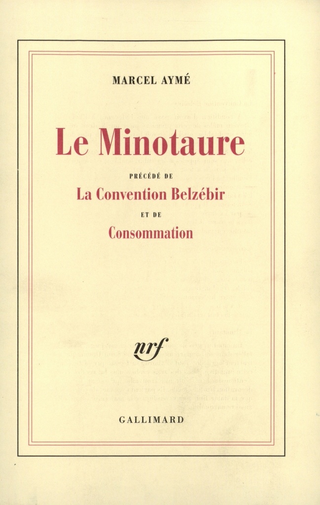 [9782070204106] Le Minotaure / La Convention Belzébir / Consommation