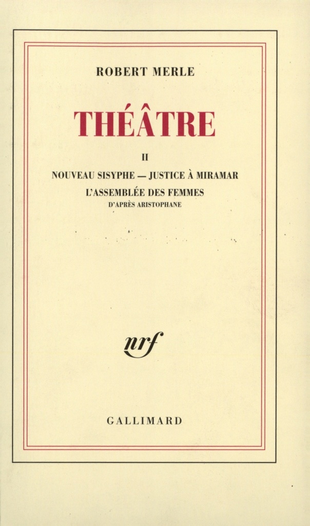 [9782070244188] Théâtre