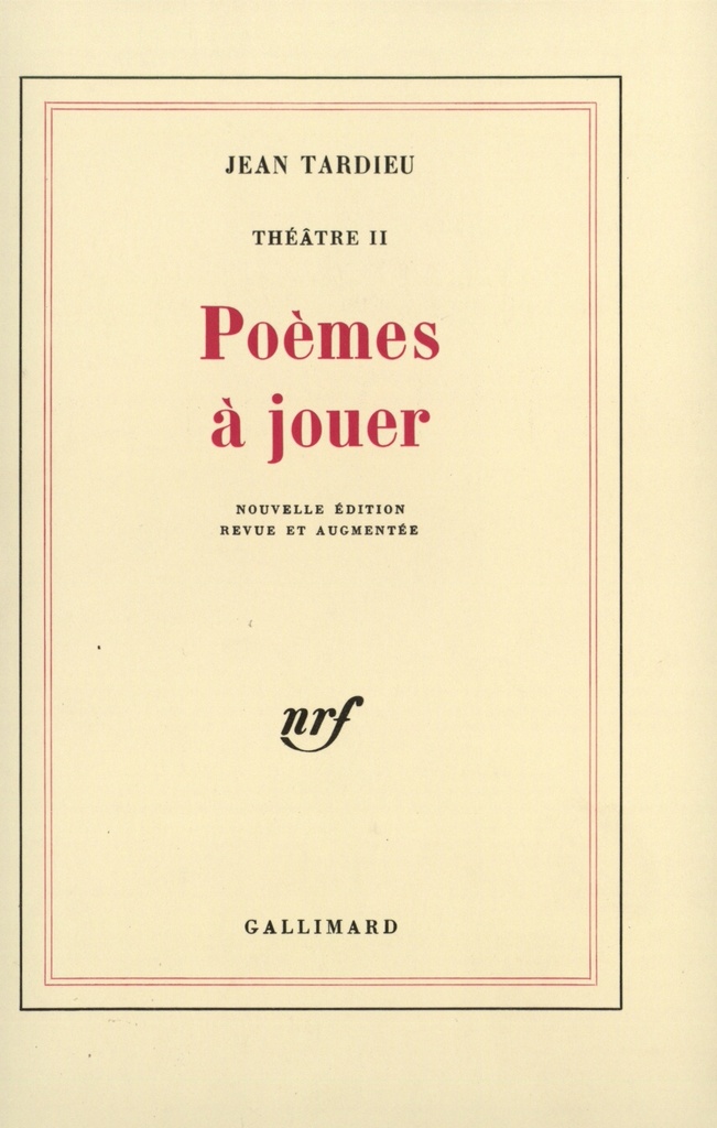 Poèmes à jouer