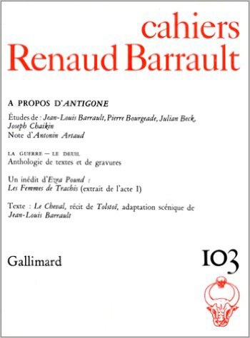 [9782070263257] Cahiers Renaud Barrault