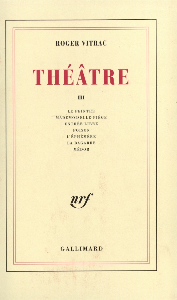 [9782070265725] Théâtre