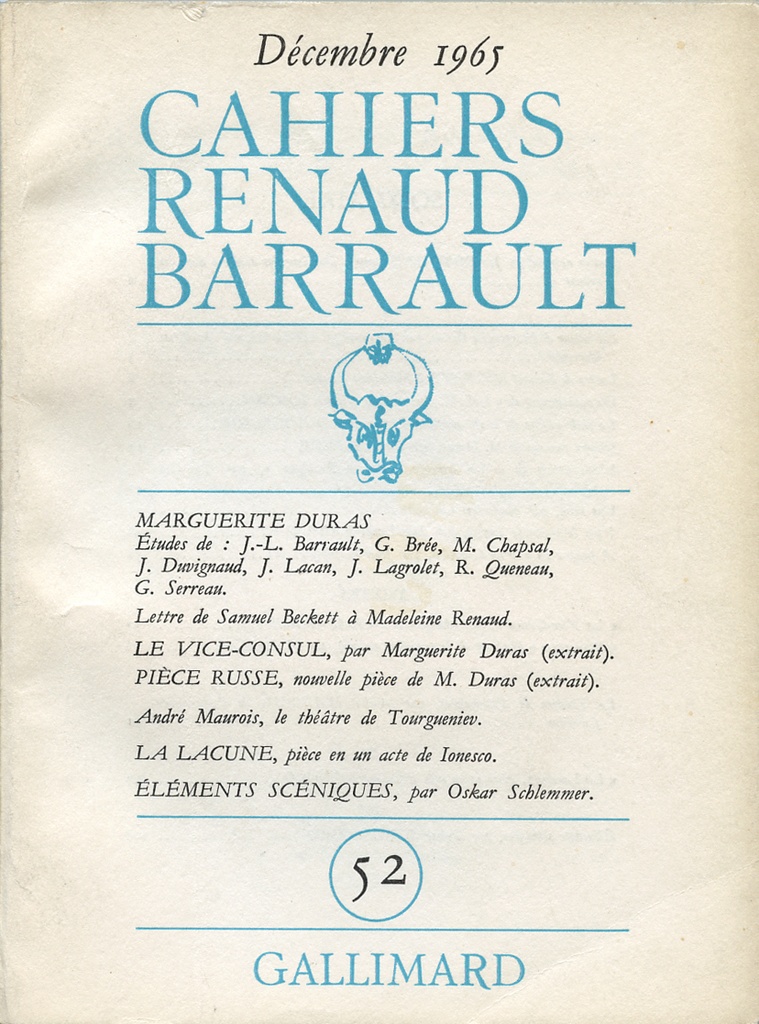 [9782070277339] Cahiers Renaud Barrault