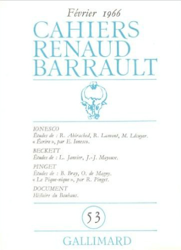 [9782070277346] Cahiers Renaud Barrault