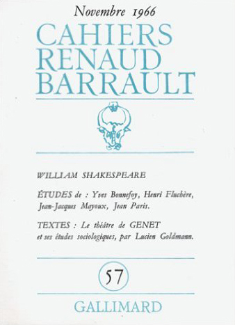 [9782070277384] Cahiers Renaud Barrault