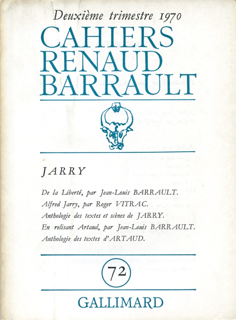 [9782070277537] Cahiers Renaud Barrault