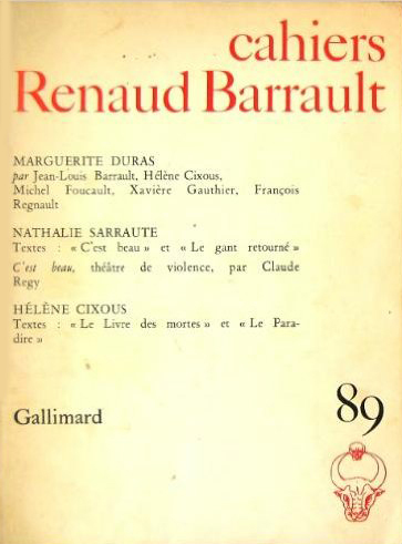 [9782070292226] Cahiers Renaud Barrault