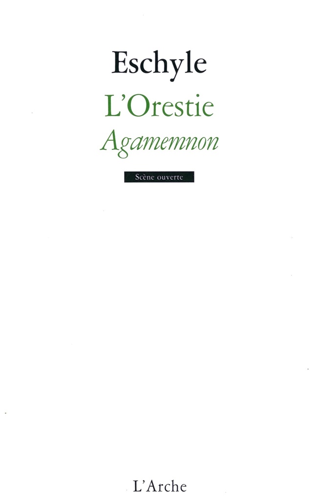 [9782851818140] L'Orestie - Vol 1 Agamemnon