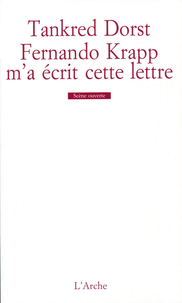 [9782851814685] Fernando Krapp m'a écrit cette lettre