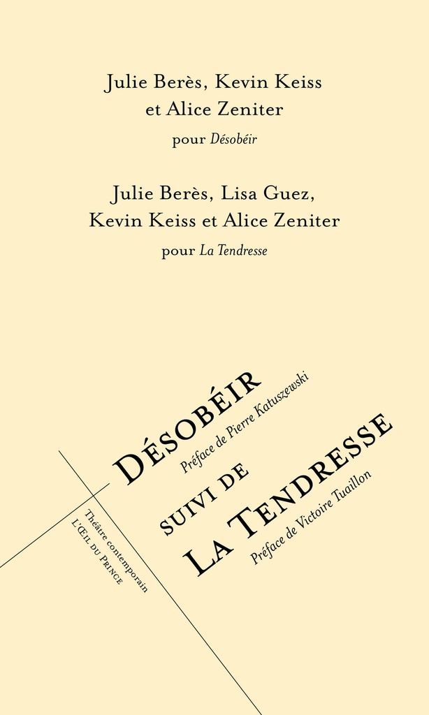 [9782351052082] Désobéir suivi de La tendresse