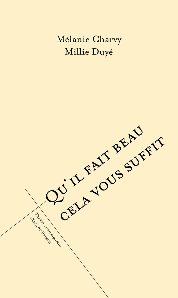 [9782351052136] Qu'il fait beau cela vous suffit