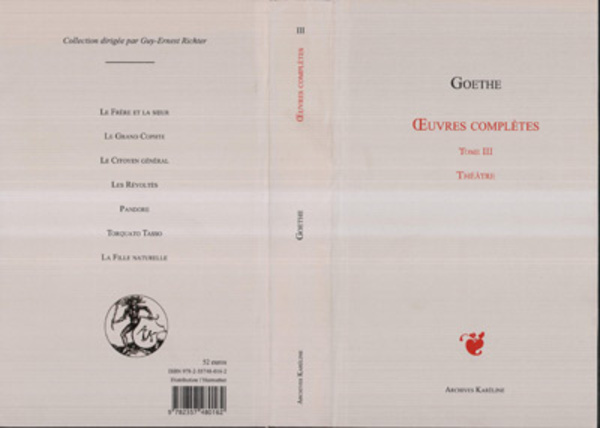 [9782357480162] OEuvres complètes Tome III