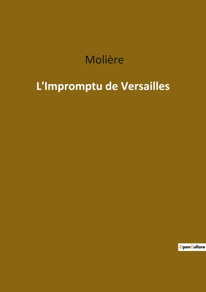 [9782382748978] L'Impromptu de Versailles