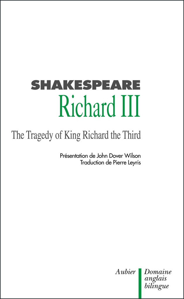 [9782700712940] RICHARD III, BILINGUE ANGLAIS-FRANCAIS