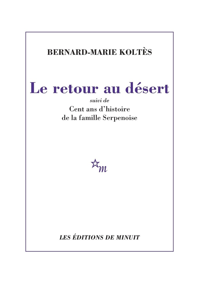 [9782707319715] Retour au désert