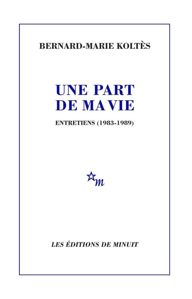 [9782707355133] Une part de ma vie
