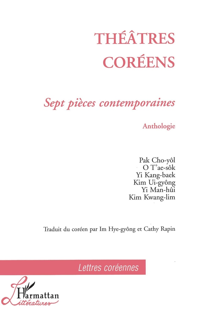 [9782738463319] Théâtres Coréens