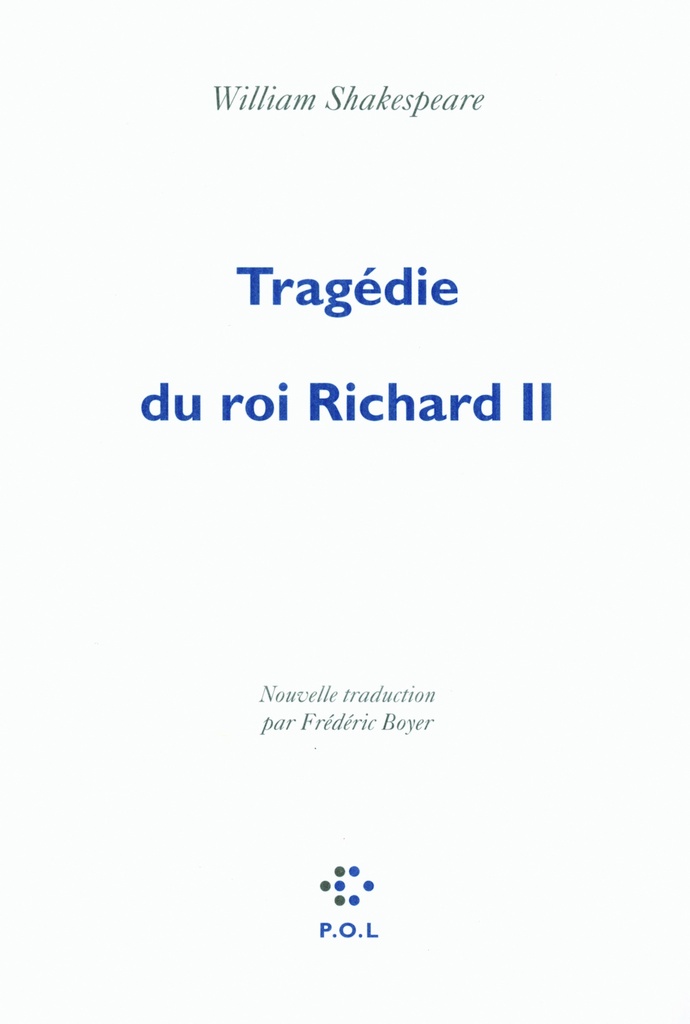 [9782818004692] Tragédie du roi Richard II