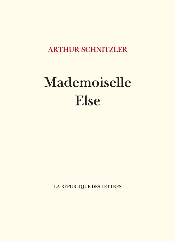 [9782824914220] Mademoiselle Else