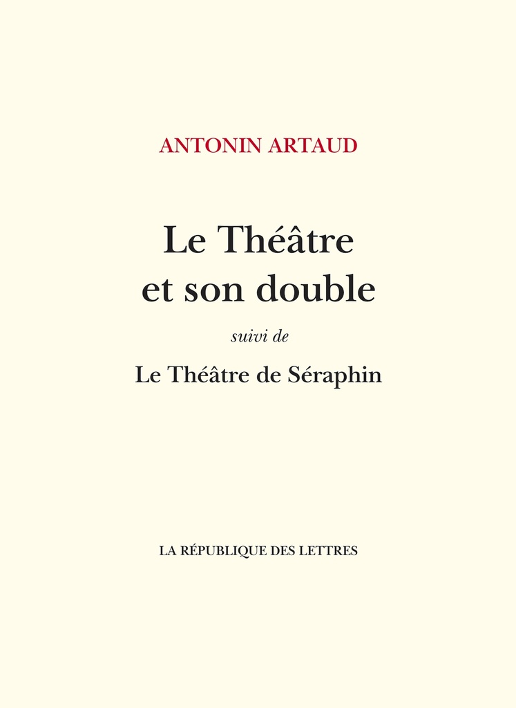[9782824914411] Le Théâtre et son double