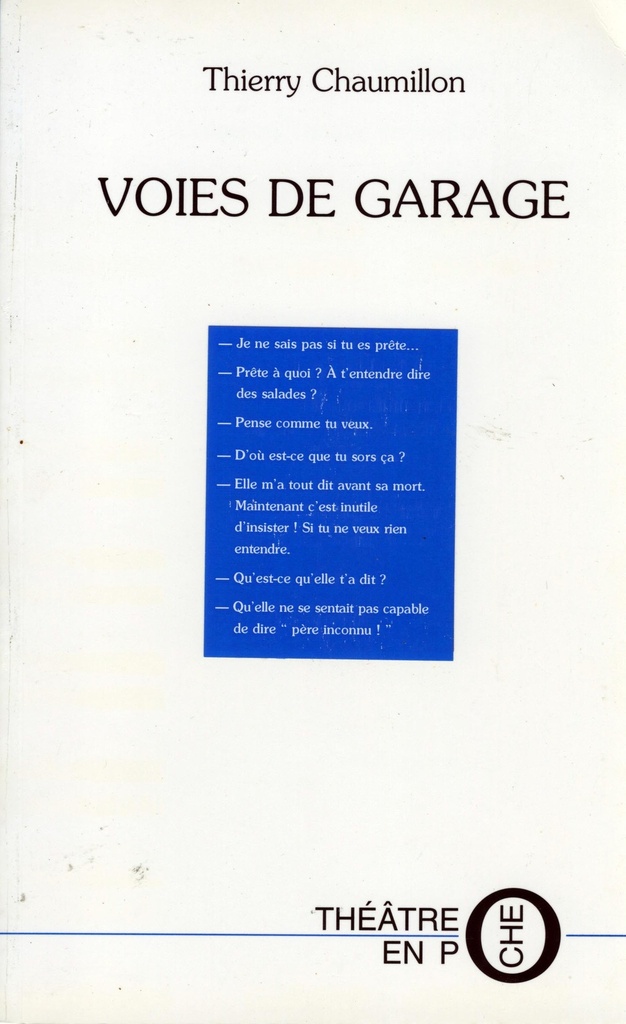 [9782845230125] VOIES DE GARAGE